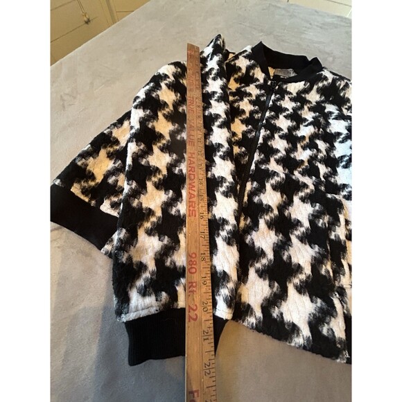 Ruff Hewn Grey black white Sweater Zip Up Women’s Size Large chic - Picture 9 of 9